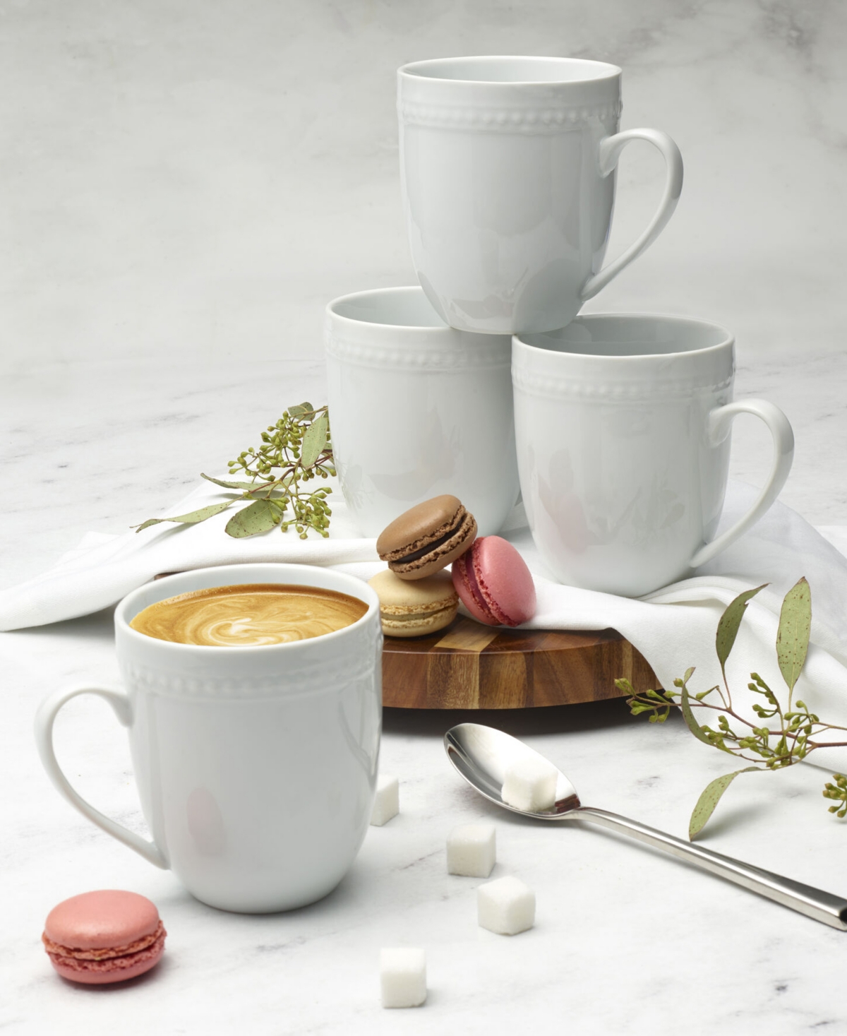 Fitz and Floyd Everydayware Beaded Mug Set