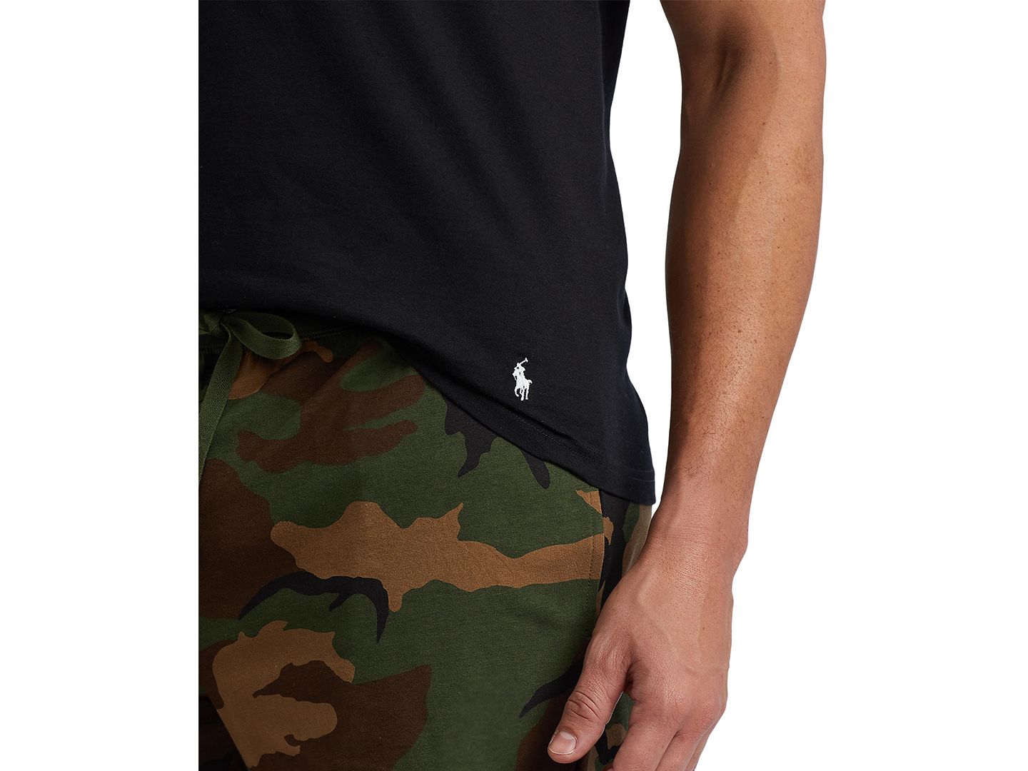 Мужские топы Polo Ralph Lauren Classic-Fit V-Neck Undershirts, 5+ 1 Free Bonus Pack, цвет: Чёрный — фото 4