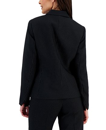 Kasper Three-Button Jacquard Skirt Suit