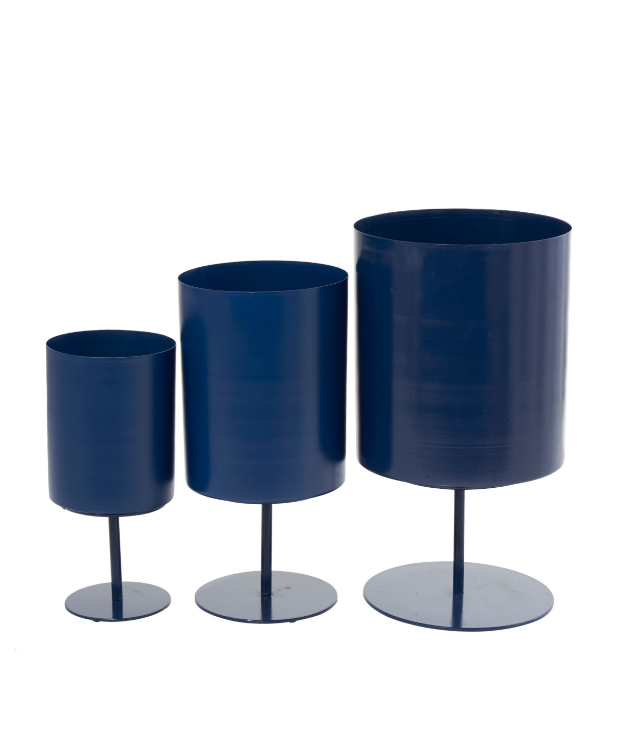 Novogratz Collection Metal Planter, Set Of 3 In Blue