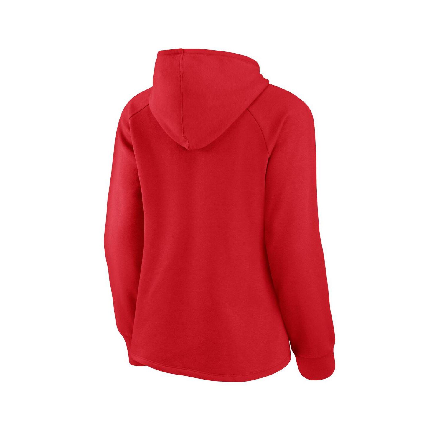 Women's Red Washington Nationals Perfect Play Raglan Pullover Hoodie