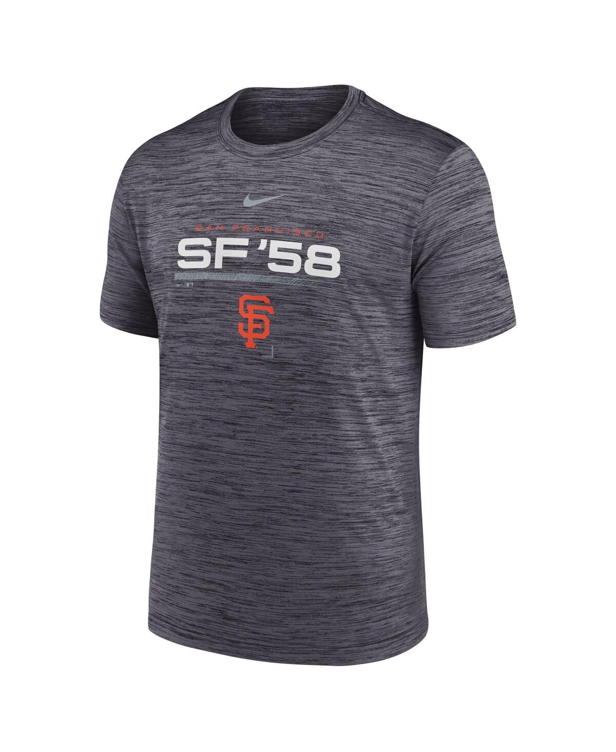 Shop Nike Men's  Black San Francisco Giants Wordmark Velocity Performance T-shirt