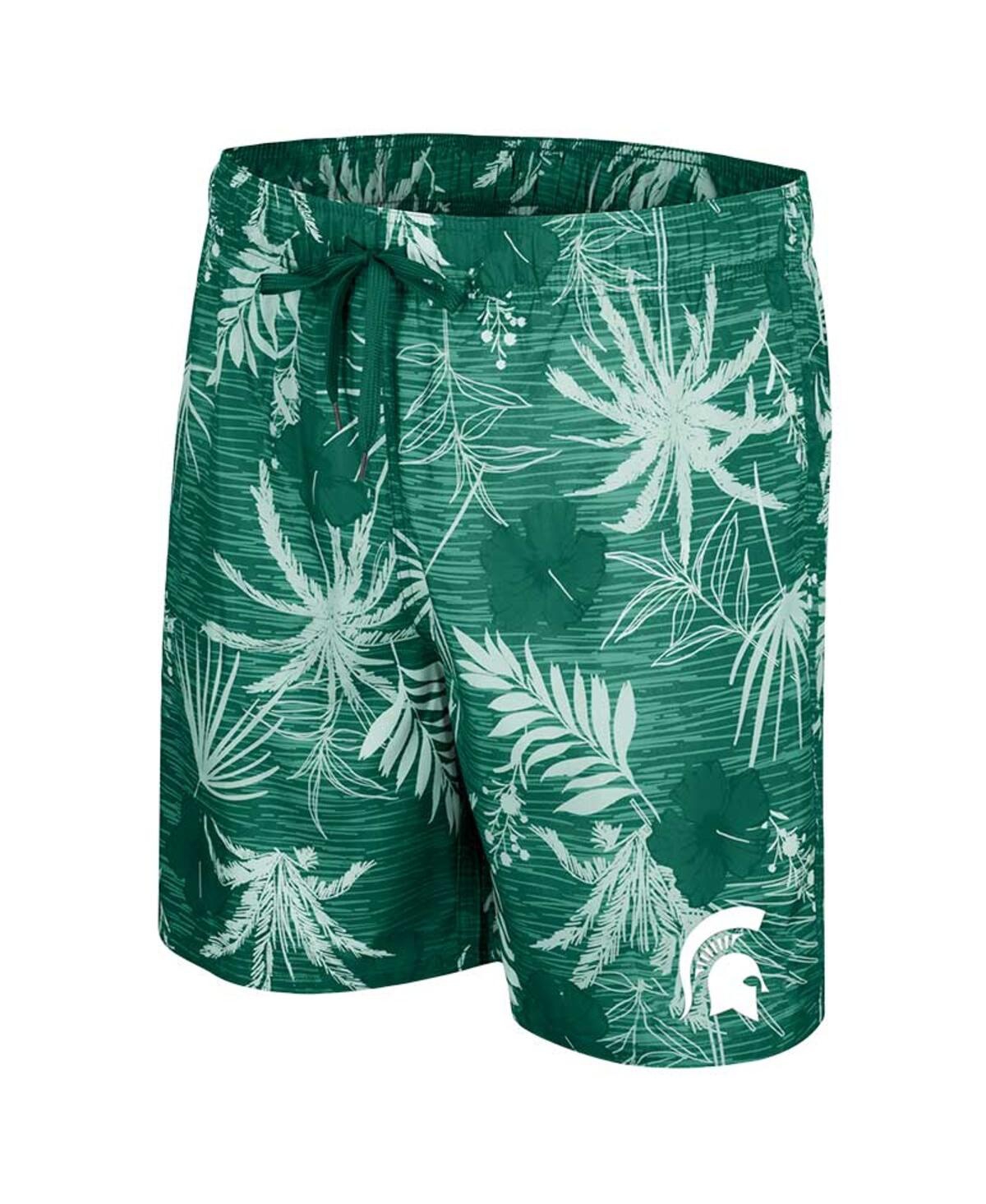 Shop Colosseum Men's  Green Michigan State Spartans What Else Is New Swim Shorts