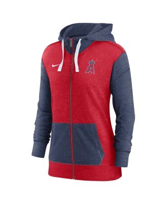 Women's Red Los Angeles Angels Full-Zip Hoodie
