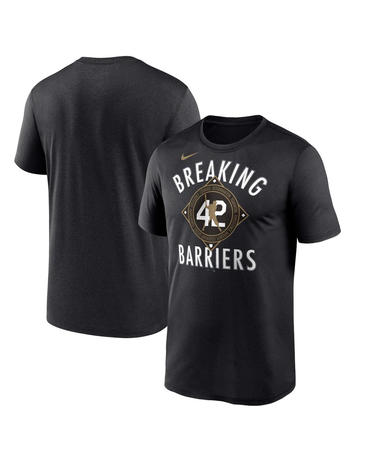 Men's Nike Jackie RobinsonBrooklyn Dodgers Cooperstown Collection Breaking Barriers Performance T-shirt - Black