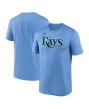 Men's Fanatics Branded White/Navy Tampa Bay Rays Show The Leather Raglan V-Neck T-Shirt