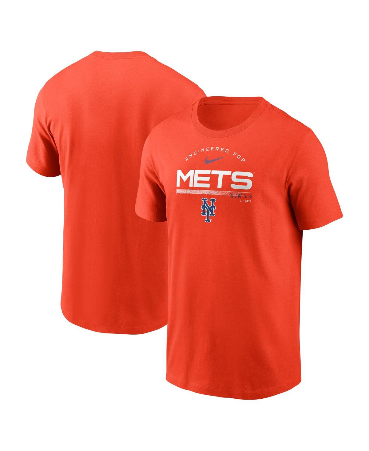 Shop Nike Men's  Orange New York Mets Team Engineered Performance T-shirt