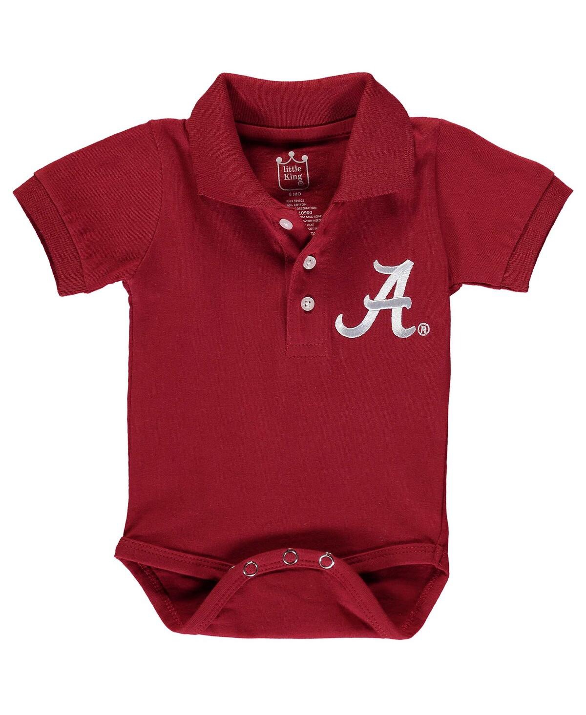 Little King Apparel Babies' Infant Boys And Girls Boys And Girls Crimson Alabama Crimson Tide Polo Shirt Bodysuit