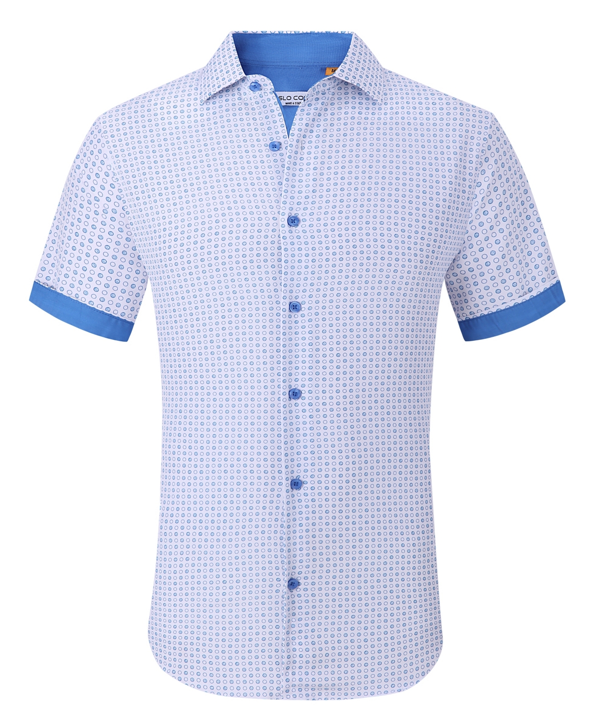 Men's Slim-Fit Geo-Print Performance Shirt - Flower Purple
