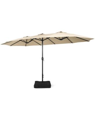 15 Ft Patio Double Sided Umbrella Outdoor Market Umbrella