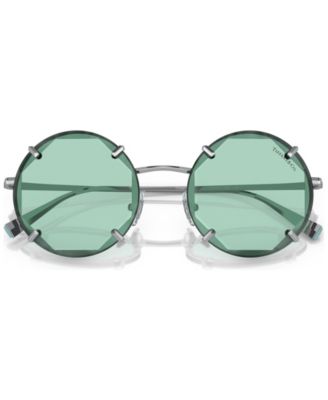 Women's Round Etched Metal Frame Sunglasses, TF3091