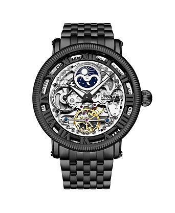 Original Model 3922 Men's Skeleton Automatic Stainless Steel Link Bracelet Watch