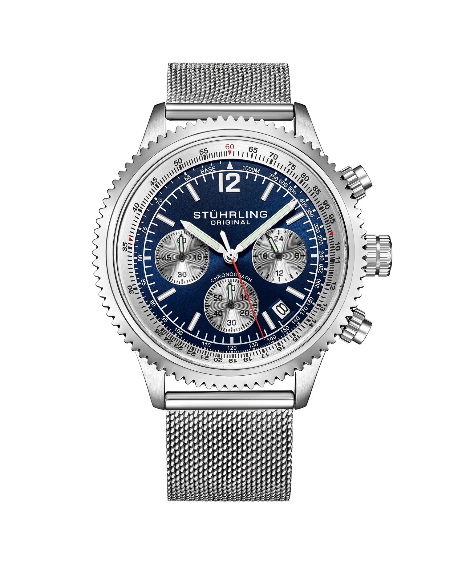 Turbine 4015 Men s Chronograph Watch - 44mm Quartz Movement, Tachymeter Bezel, Aviation-Inspired Design