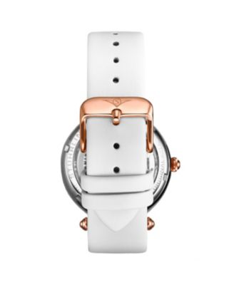 Women's Legacy White Leather , Two-Tone Rose-Gold Dial , 45mm Round Watch