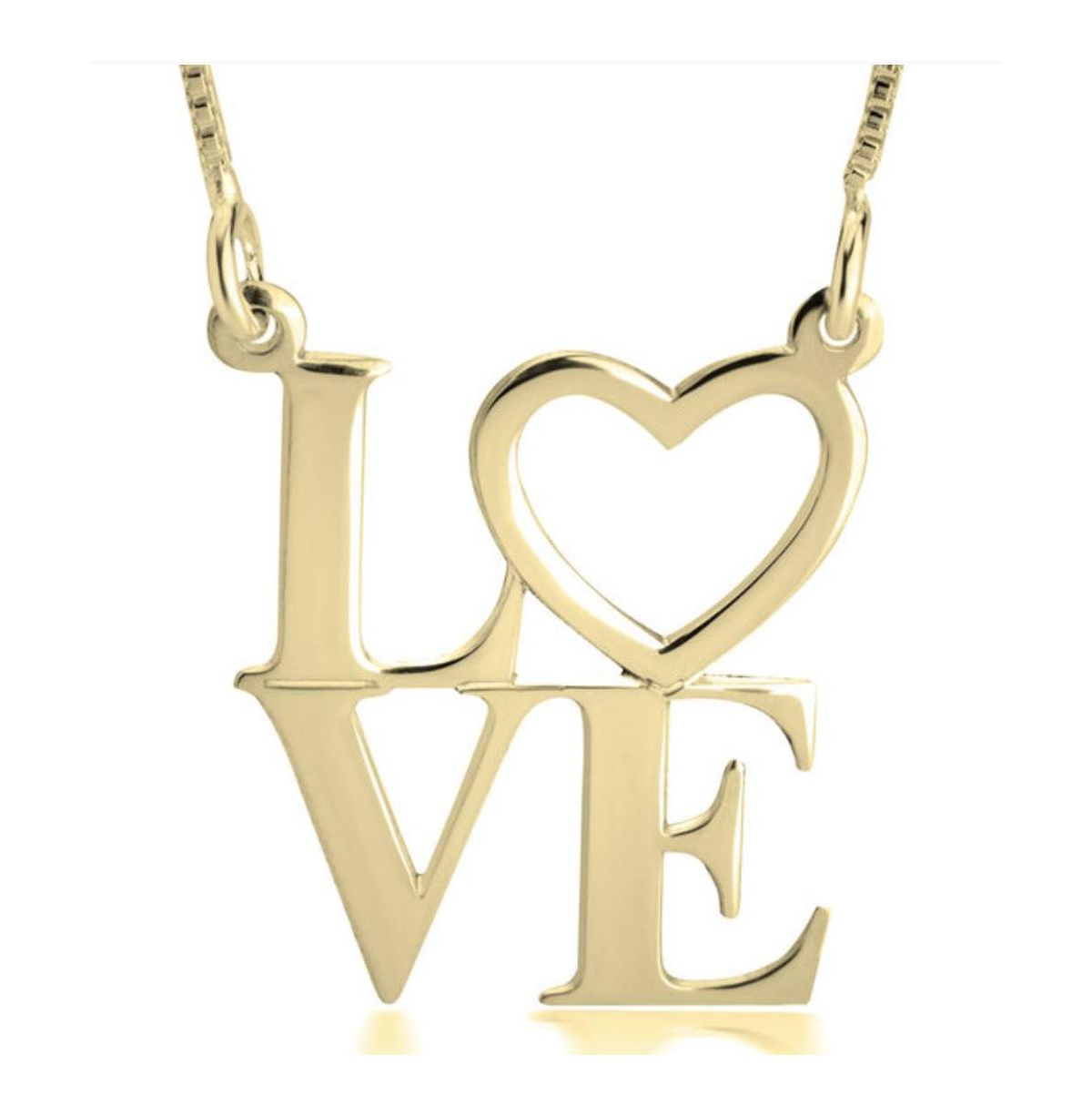 Love Pendant Necklace - Silver