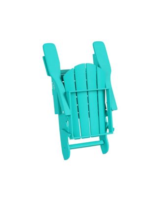 12 Piece Set Outdoor Folding Adirondack Chairs with Ottoman Side Table