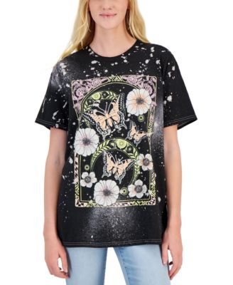 Love Tribe - Juniors' Celestial Butterfly Graphic Cotton T-Shirt