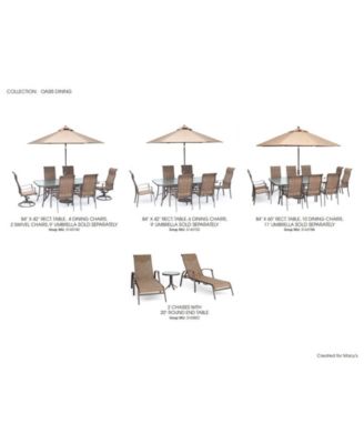 CLOSEOUT! Oasis Outdoor Aluminum 7-Pc. Dining Set (84" x 42" Dining Table and 6 Dining Chairs), Created for Macy's