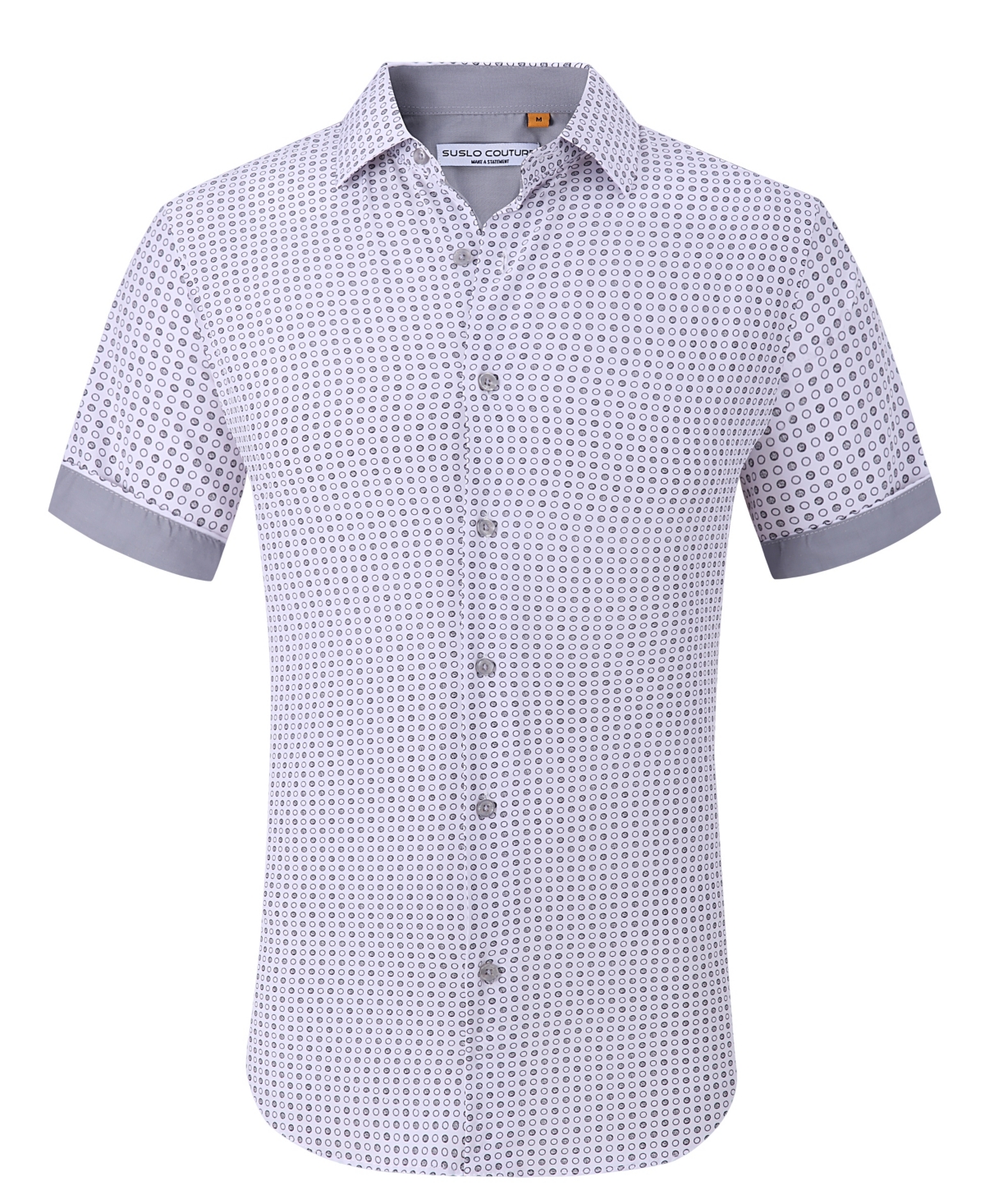Men's Slim-Fit Geo-Print Performance Shirt - Flower Purple