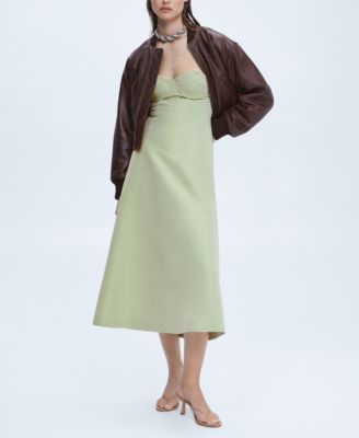 MANGO Women's Flared Corset Dress - Macy's