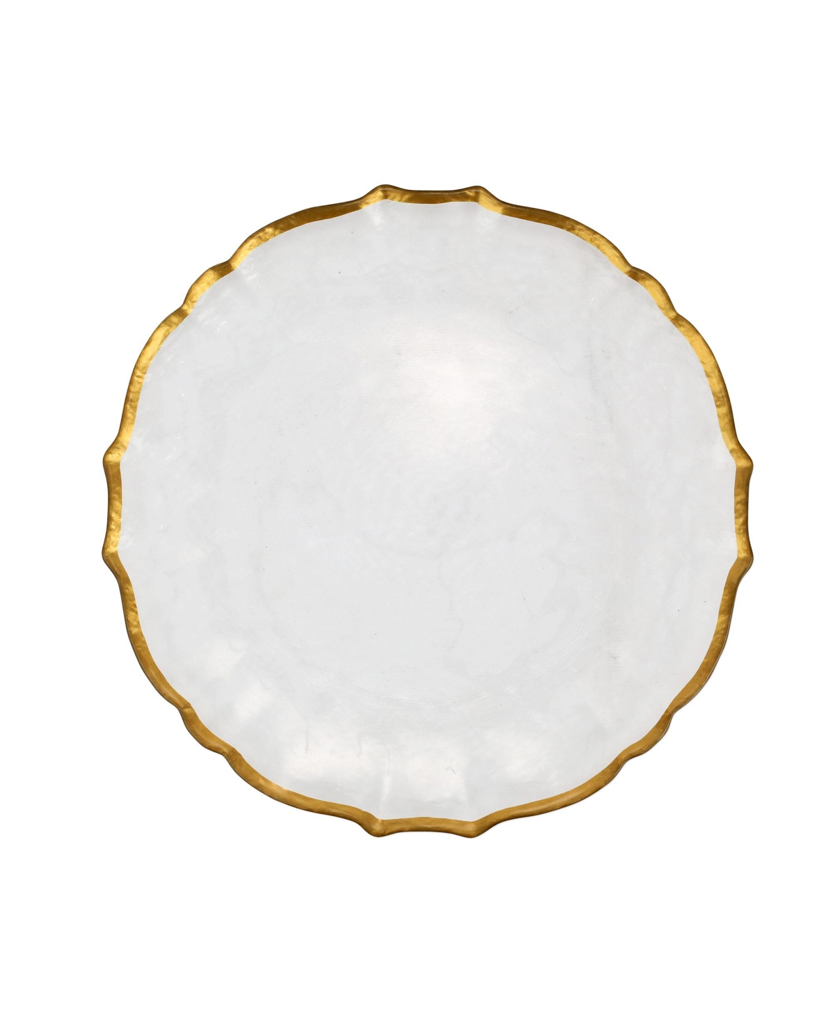 Vietri Baroque Glass Dinner Plate In Clear