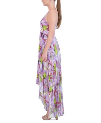 chinese dress ladies Laundry by Shelli Segal One-Shoulder Maxi Dress, 4 / Black