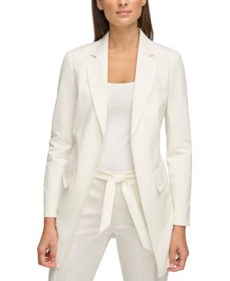 Donna Karan - Women's Solid-Color Notch-Lapel Long-Line Blazer