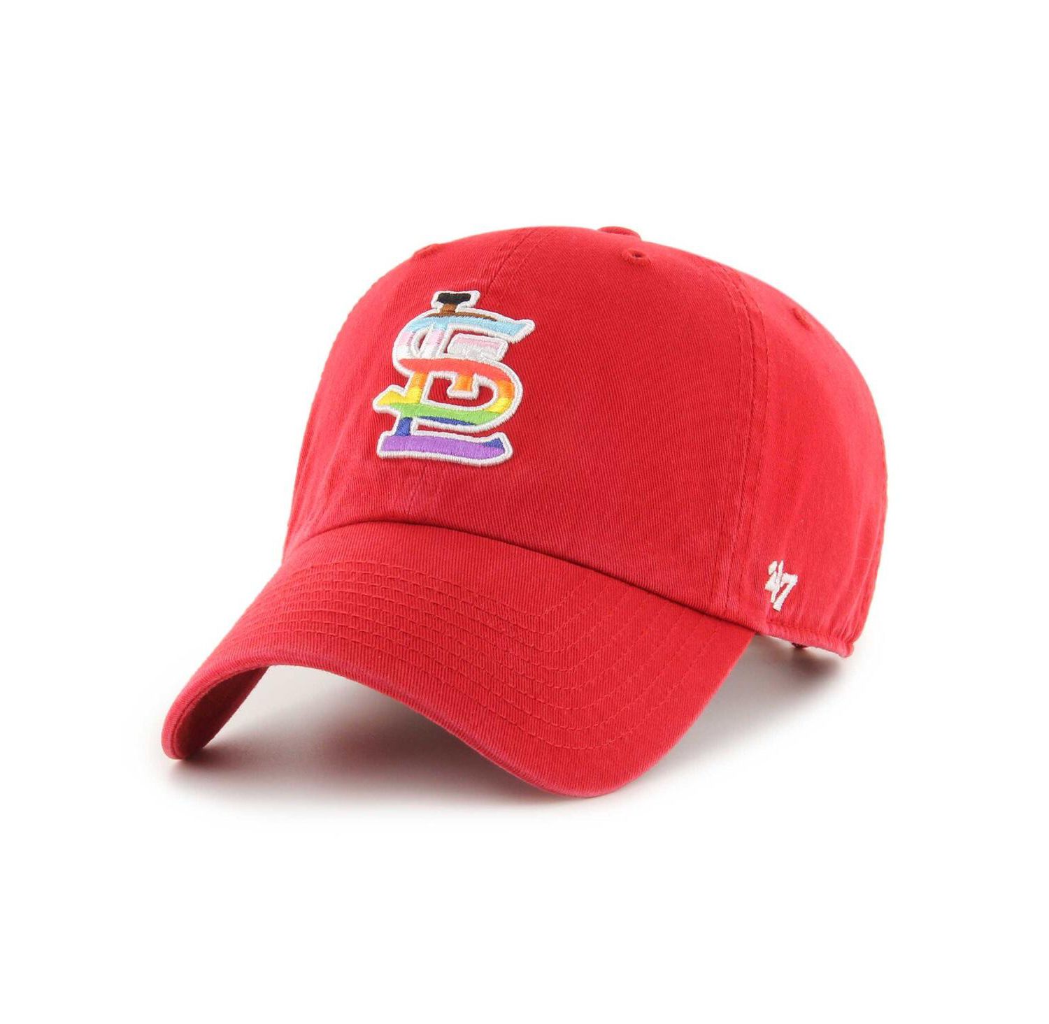 Men's Red St. Louis Cardinals Team Pride Clean Up Adjustable Hat