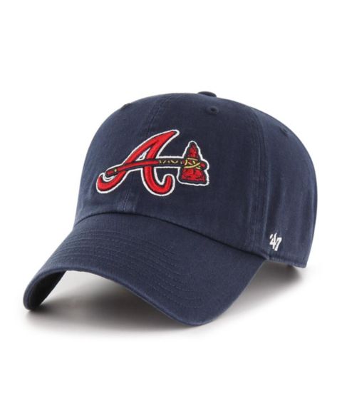 Мужская кепка '47 Brand Navy Atlanta Braves Clean Up Adjustable Hat
