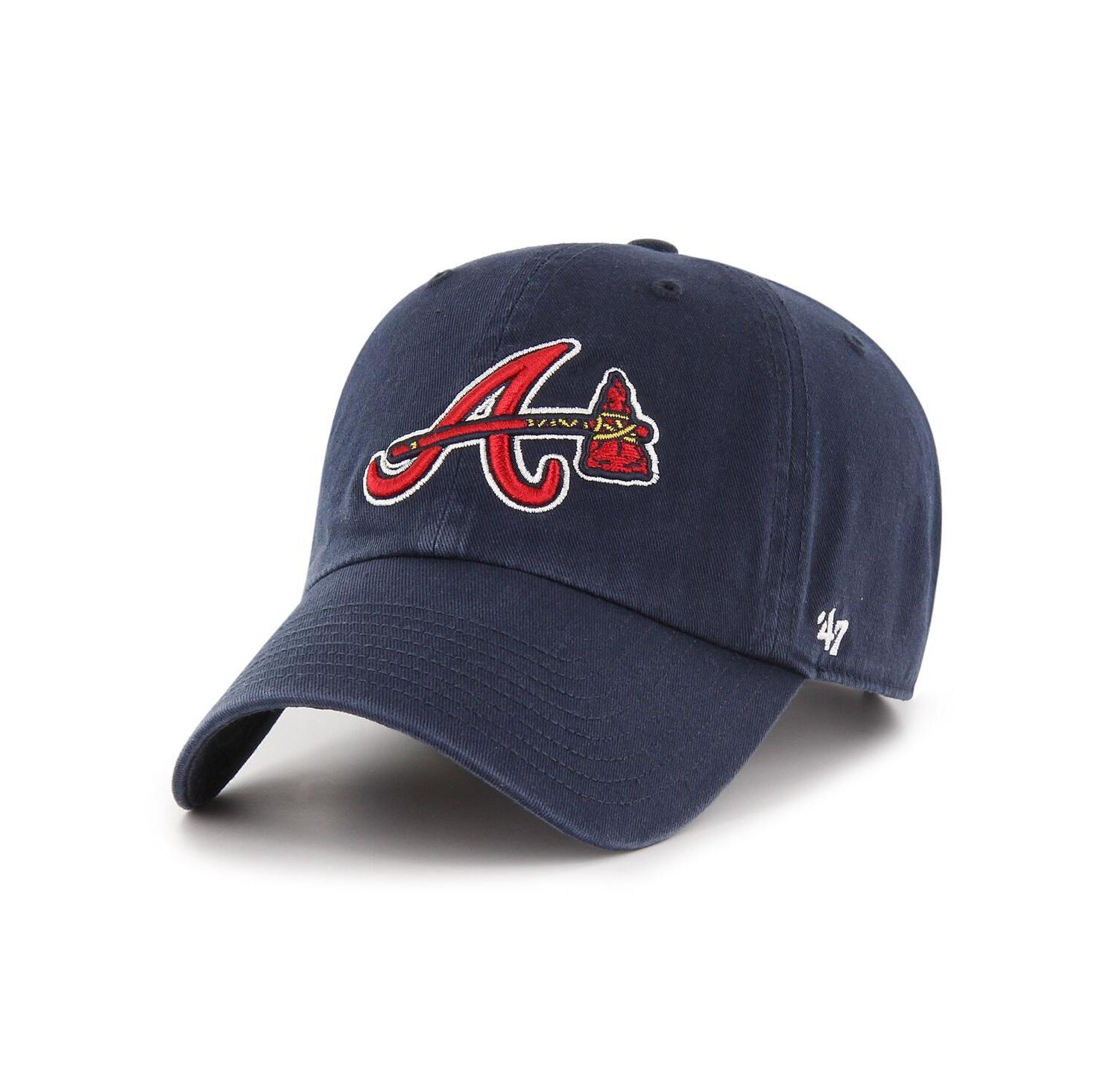 Men's Navy Atlanta Braves Clean Up Adjustable Hat