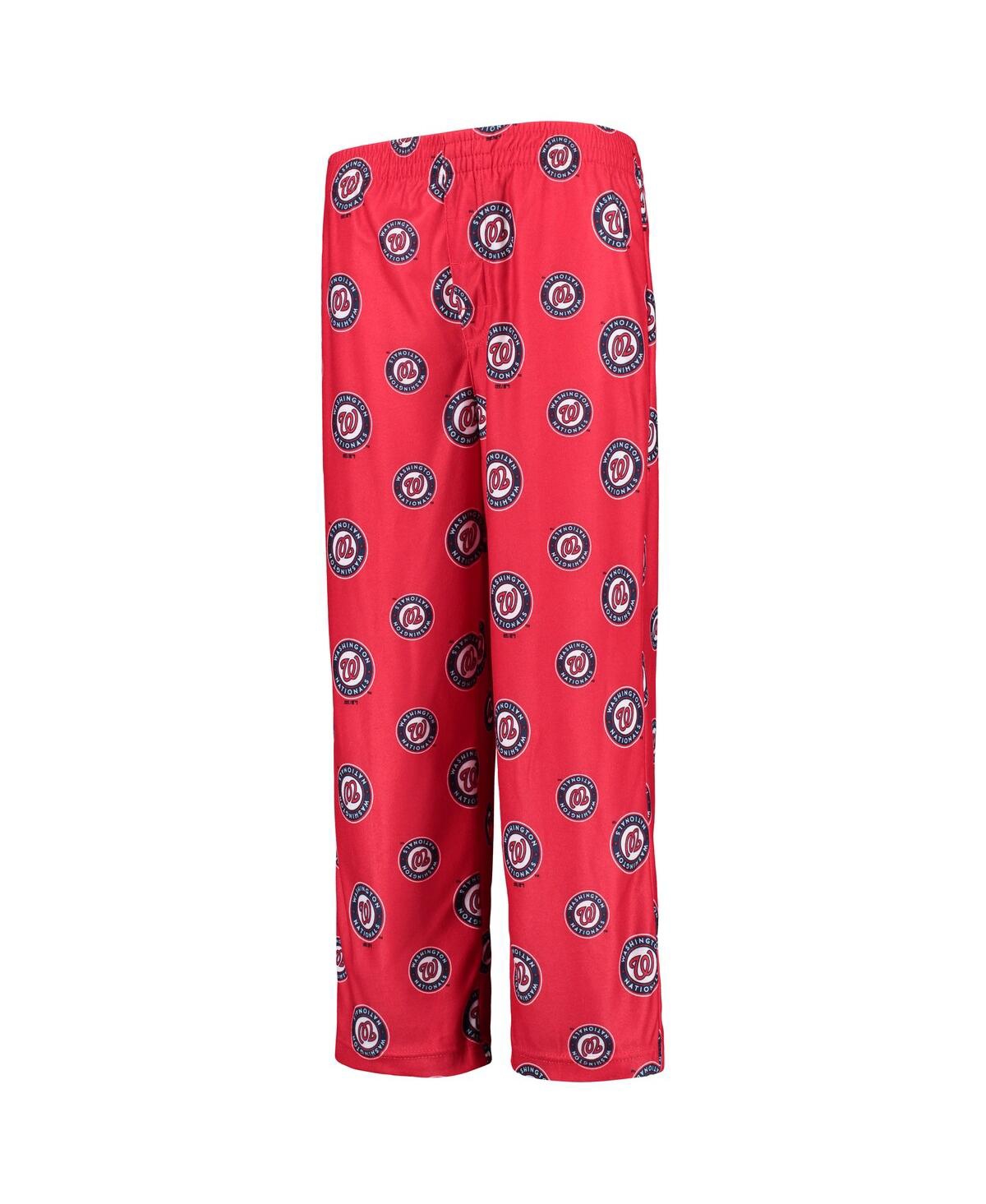 Outerstuff Kids' Big Boys And Girls Red Washington Nationals Team Color Printed Logo Pants