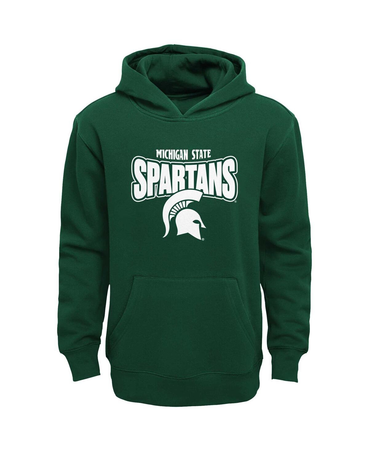 Shop Outerstuff Preschool Boys And Girls Green Michigan State Spartans Draft Pick Pullover Hoodie