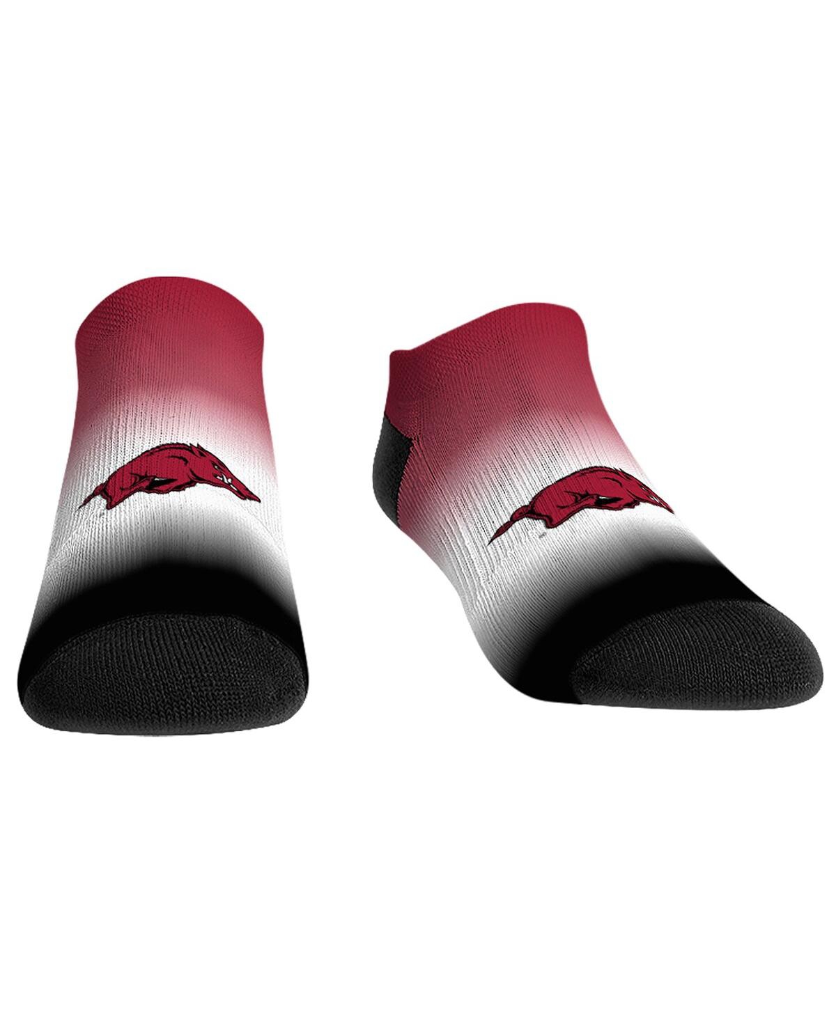 Rock 'em Men's And Women's  Socks Arkansas Razorbacks Dip-dye Ankle Socks In Black