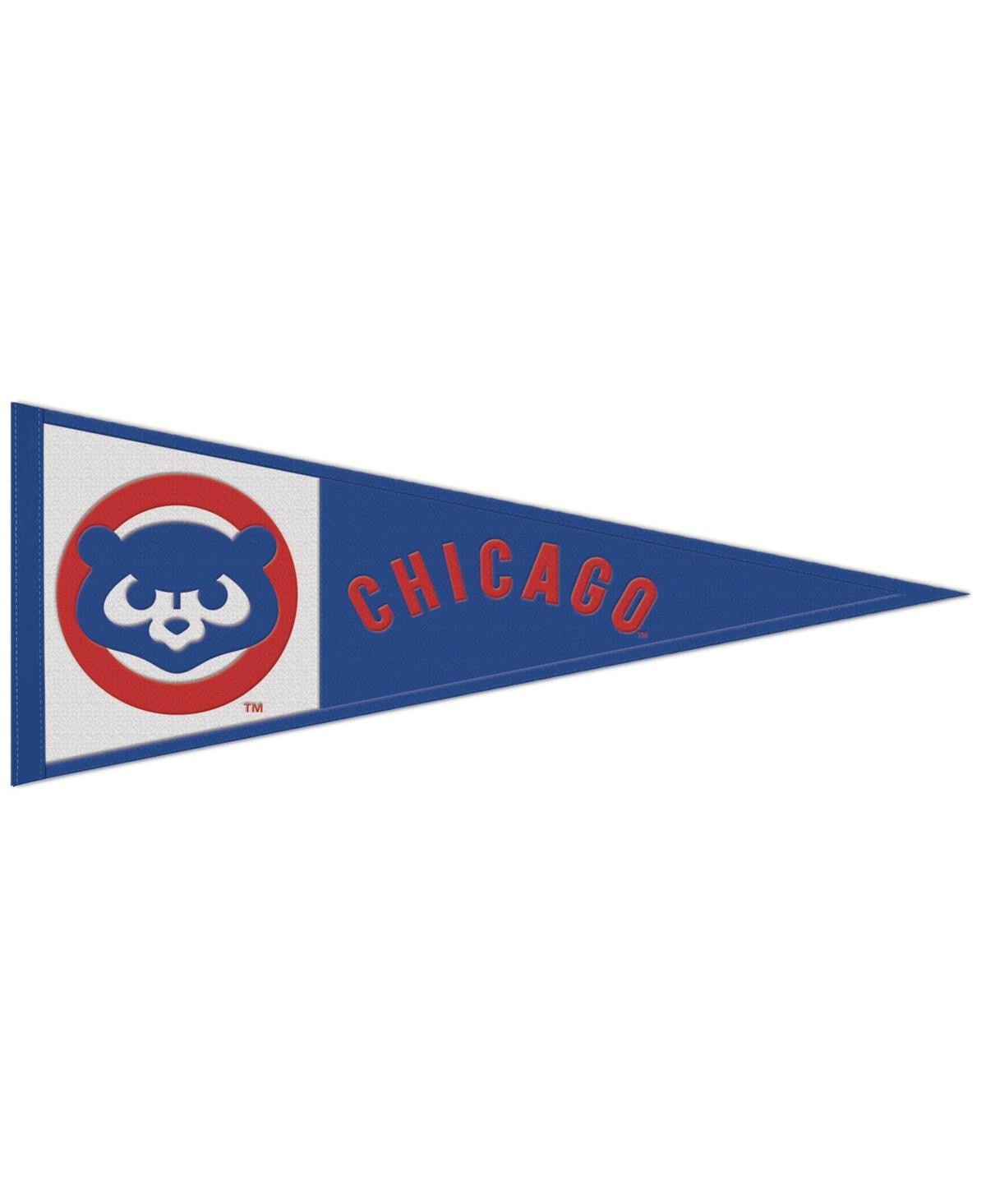 Wincraft Chicago Cubs 13" X 32" Retro Logo Pennant In Red,blue,white