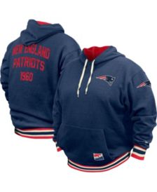 Vintage New England Patriots Sweatshirt Hoodie Men's XL Embroidered  Navy Red