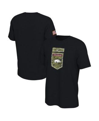 Men's Nike Black Arkansas Razorbacks Veterans Camo T-shirt - Macy's