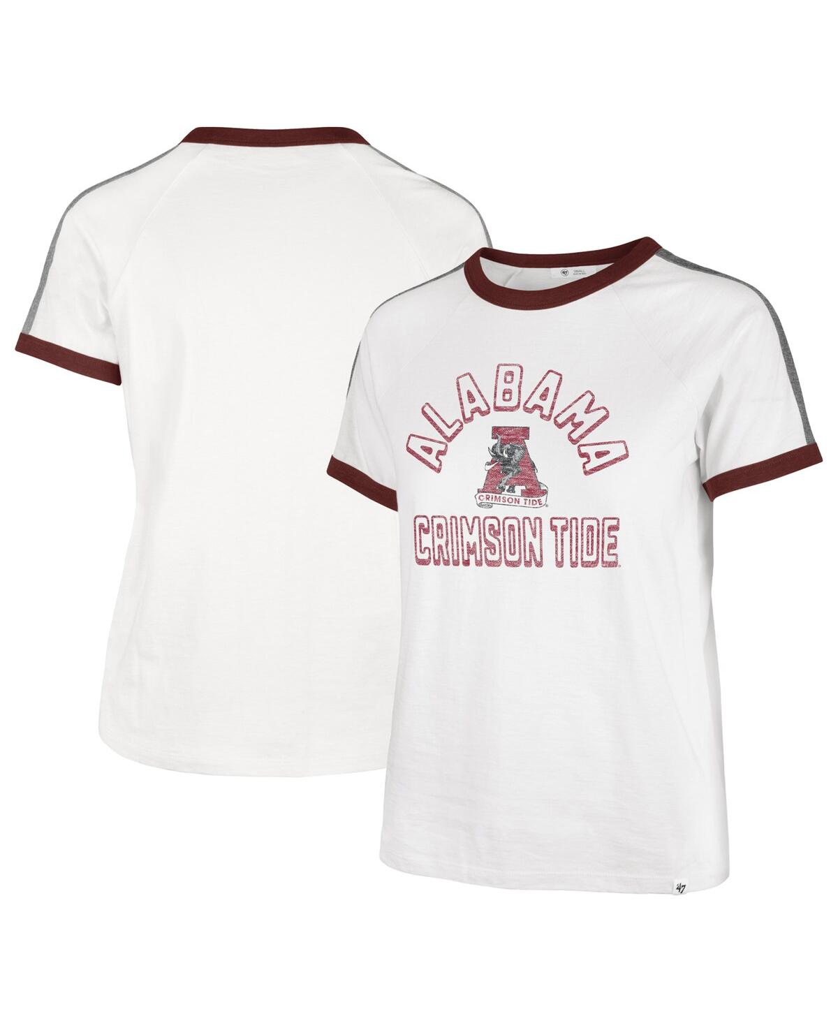 Shop 47 Brand Women's ' White Alabama Crimson Tide Sweet Heat Peyton T-shirt