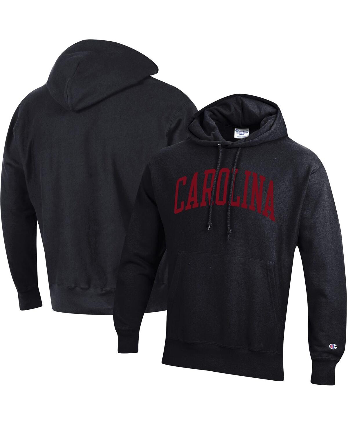 Men's ChampionSouth Carolina Gamecocks Team Arch Reverse Weave Pullover Hoodie - Black