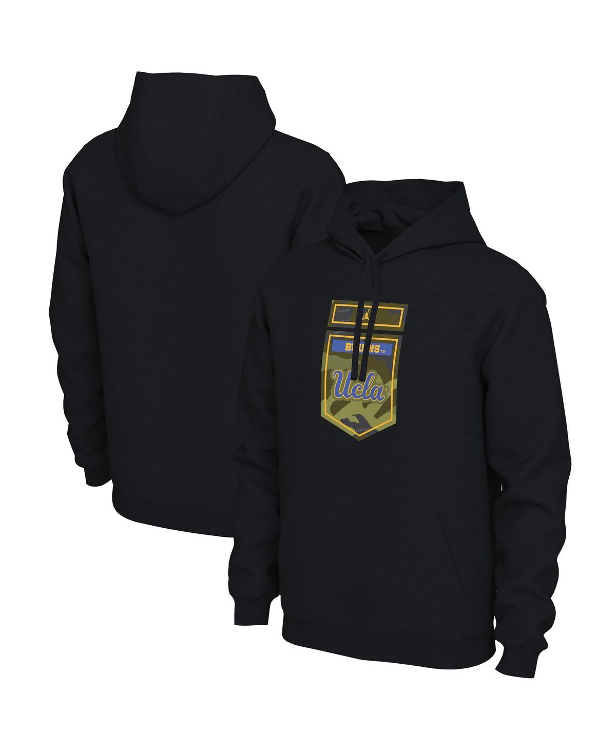 Shop Jordan Men's  Black Ucla Bruins Veterans Camo Pullover Hoodie