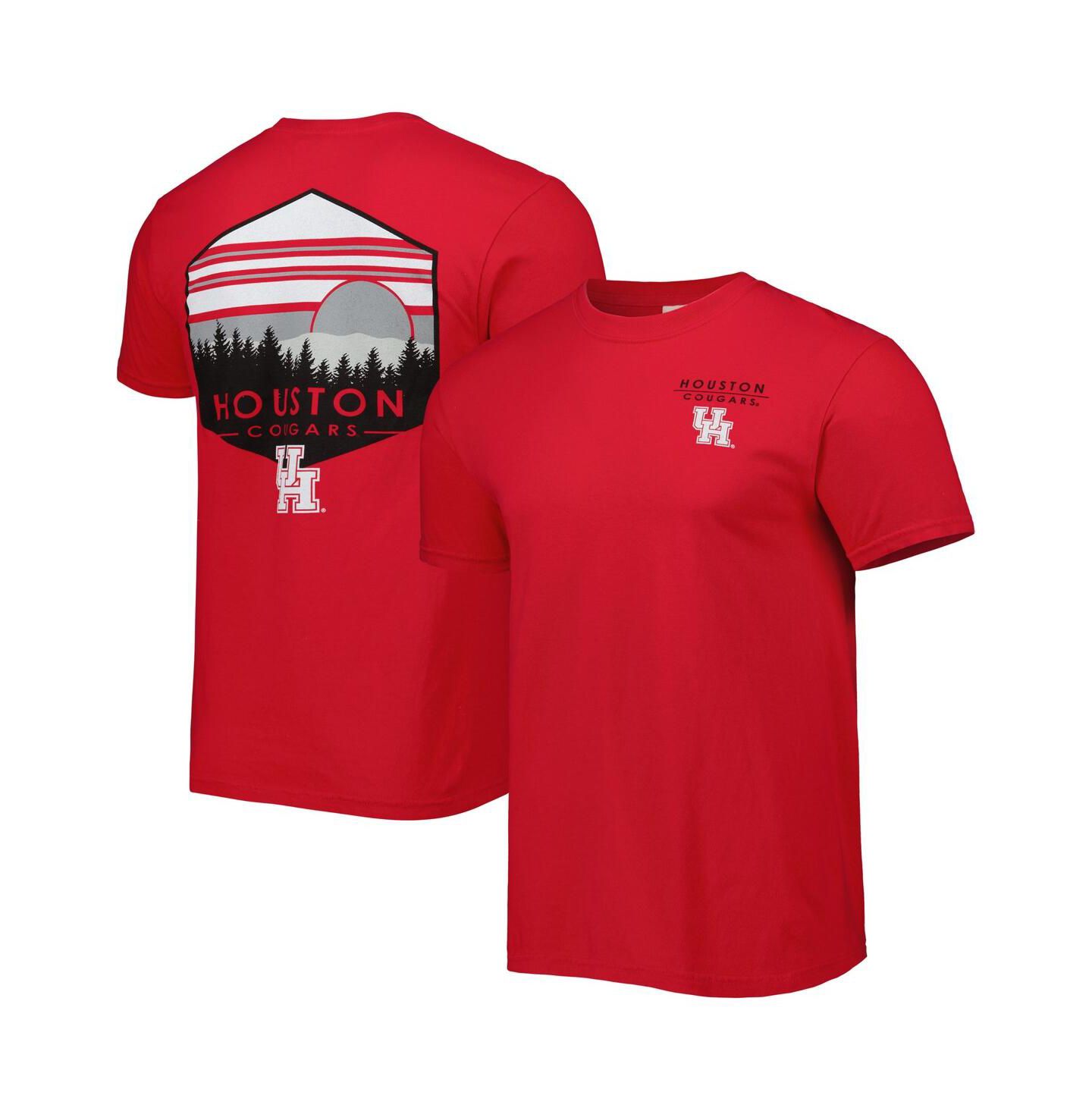 Мужская футболка Image One Red Houston Cougars Landscape Shield — фото 2
