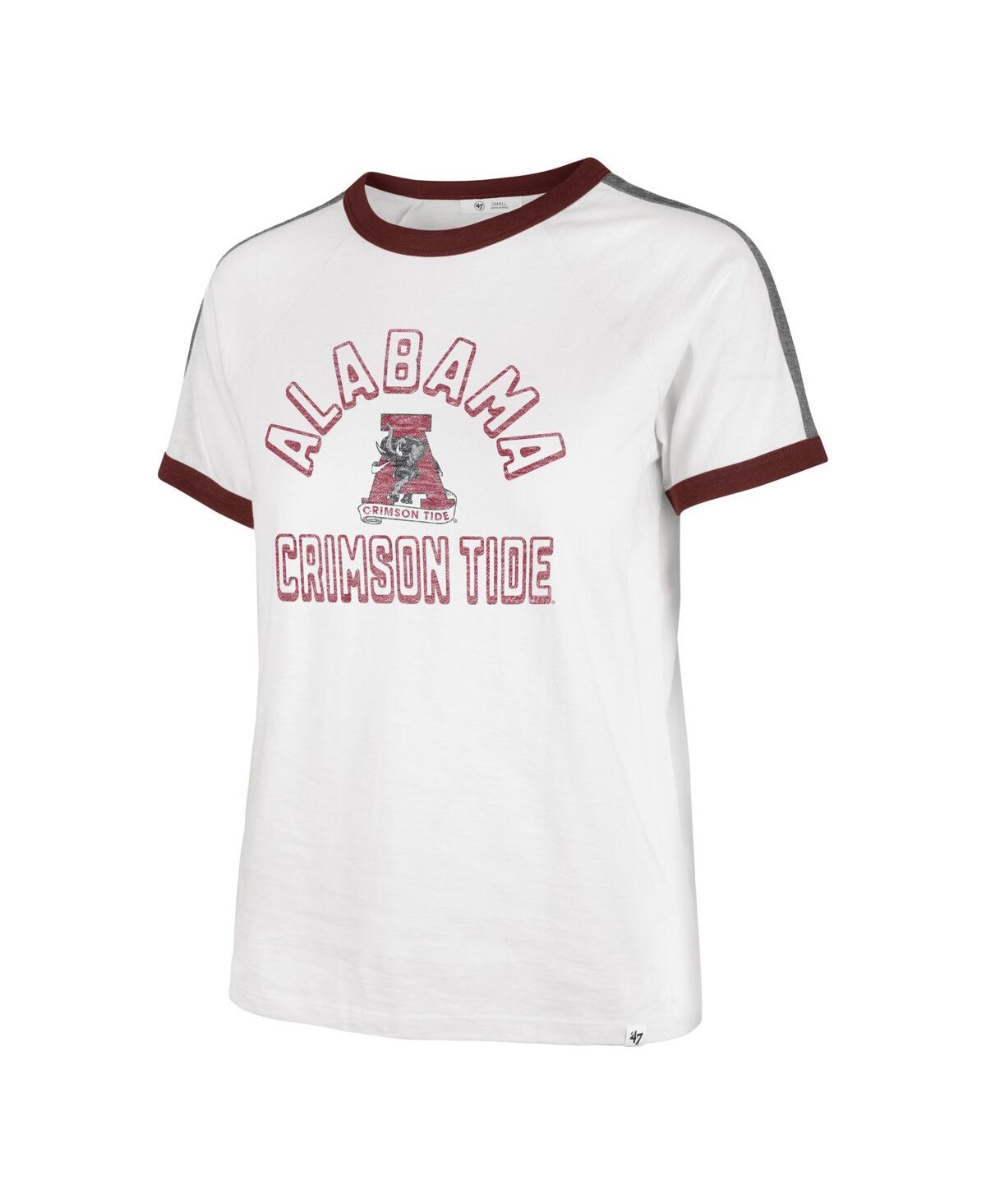 Shop 47 Brand Women's ' White Alabama Crimson Tide Sweet Heat Peyton T-shirt