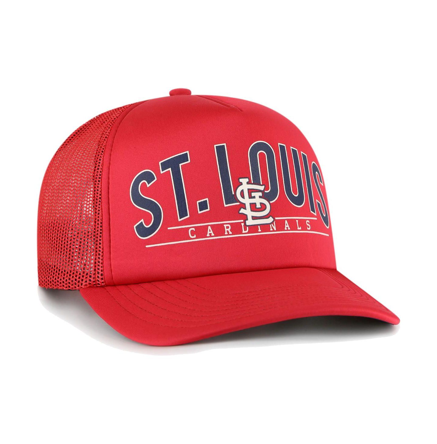 Мужская кепка '47 Brand Red St. Louis Cardinals Backhaul Foam Trucker Snapback Hat — фото 3