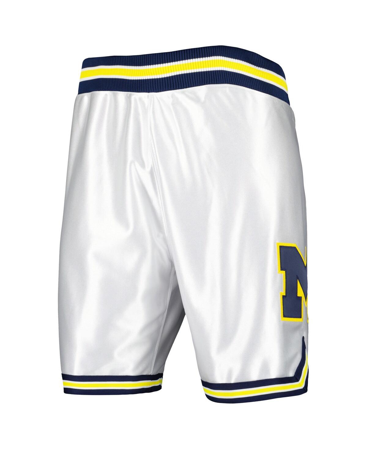 Shop Mitchell & Ness Men's  White Michigan Wolverines 1991 Shorts