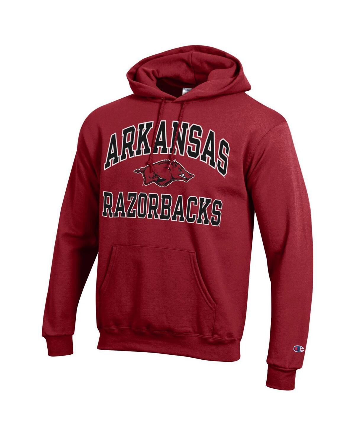 Shop Champion Men's  Cardinal Arkansas Razorbacks High Motor Pullover Hoodie