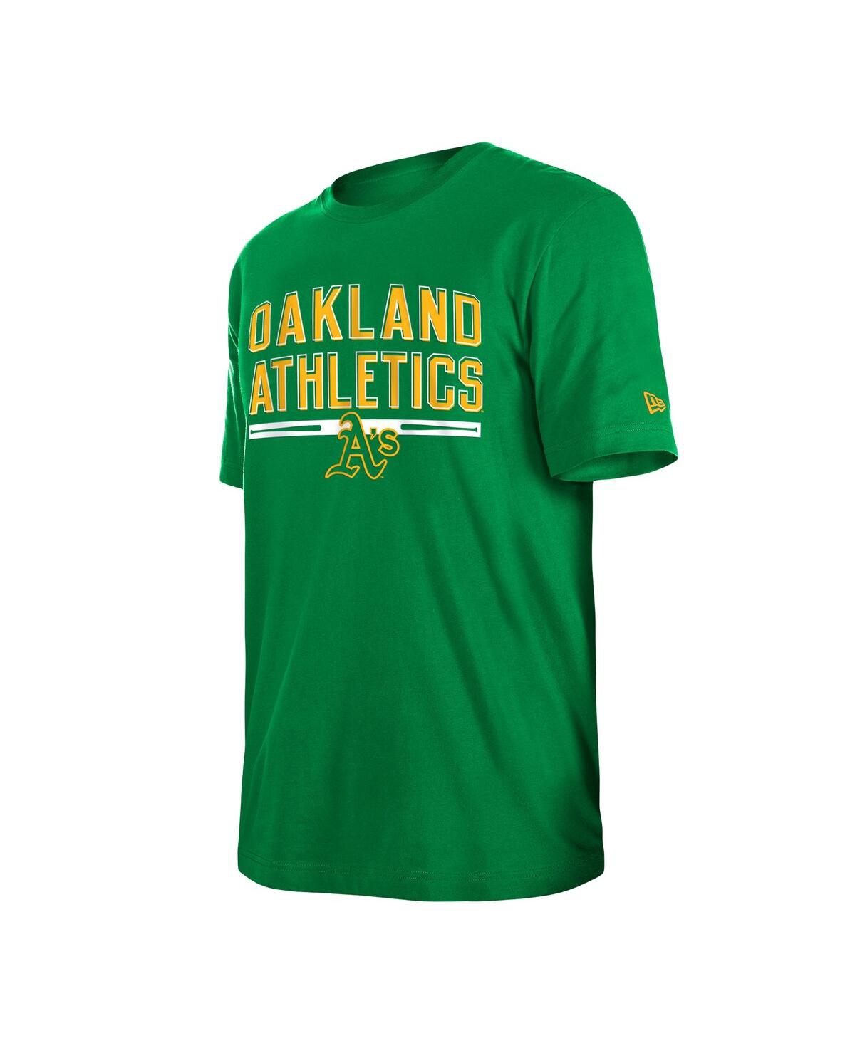 Shop New Era Men's  Green Oakland Athletics Batting Practice T-shirt