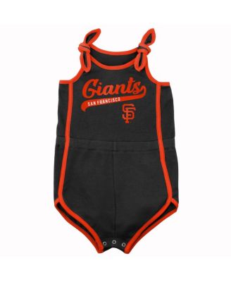 Little Girls Black San Francisco Giants Hit and Run Bodysuit