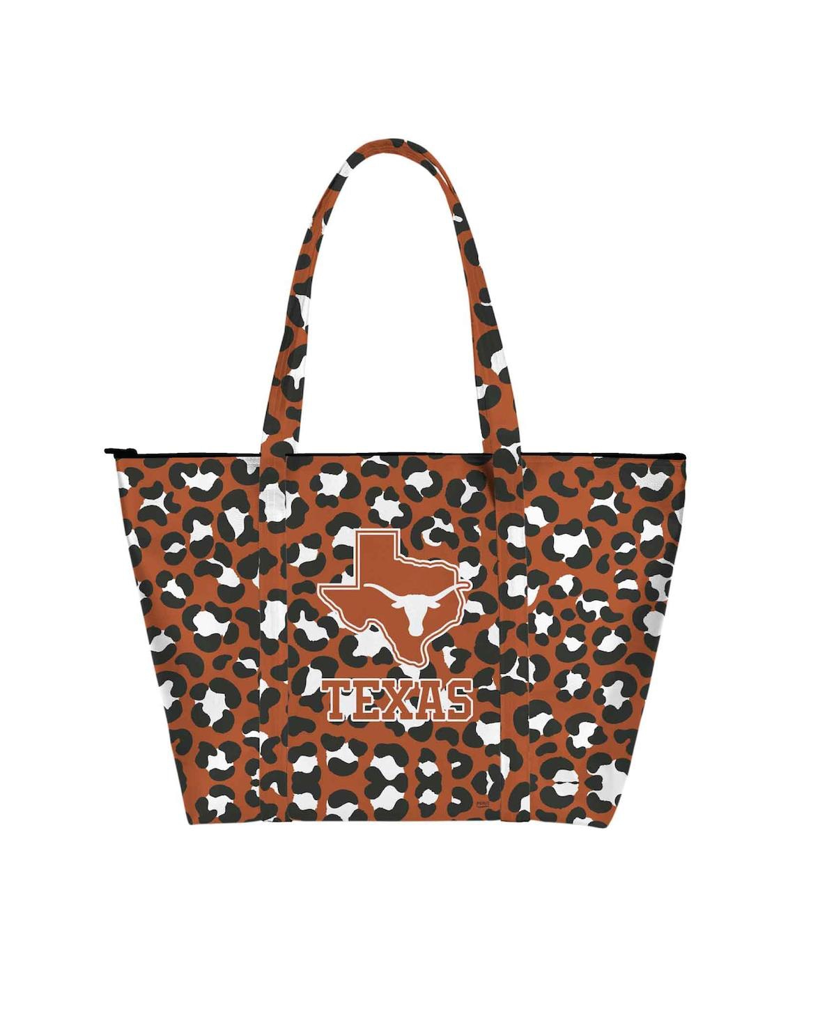 Shop Indigo Falls Women's Texas Longhorns Leopard Weekender Tote Bag In Orange