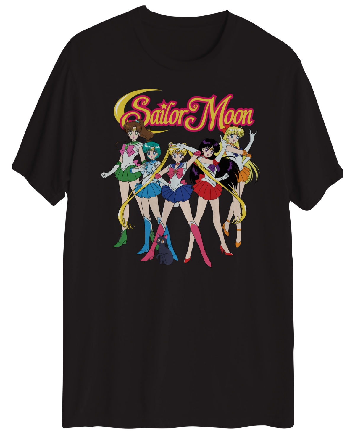 Hybrid Men's Sailor Moon Short Sleeve T-shirt In Black