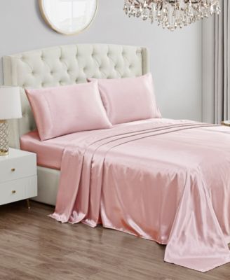 Juicy Couture Satin Sheet Set Collection Bedding In Gray