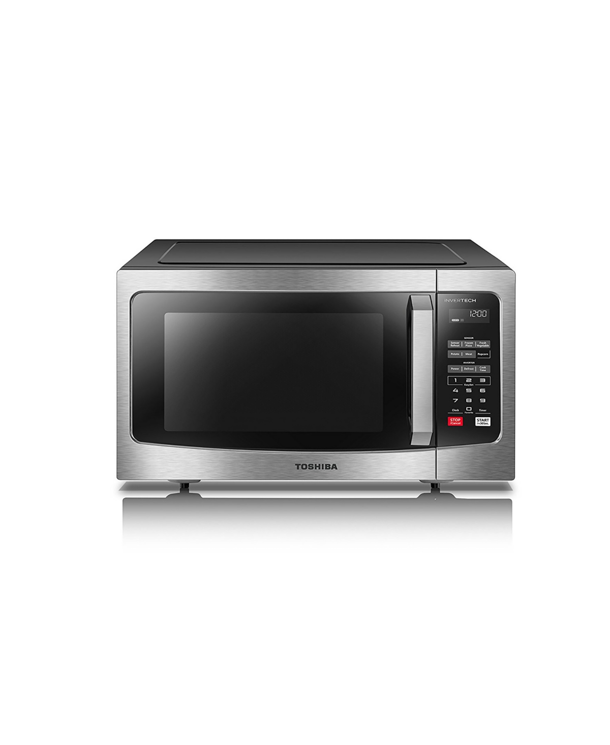 Toshiba 1.6 Cubic Feet Microwave With Inverter Technology In Stainless Steel